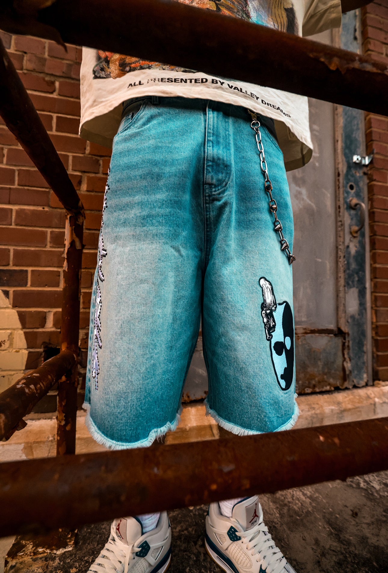 Double Face Jorts Blue