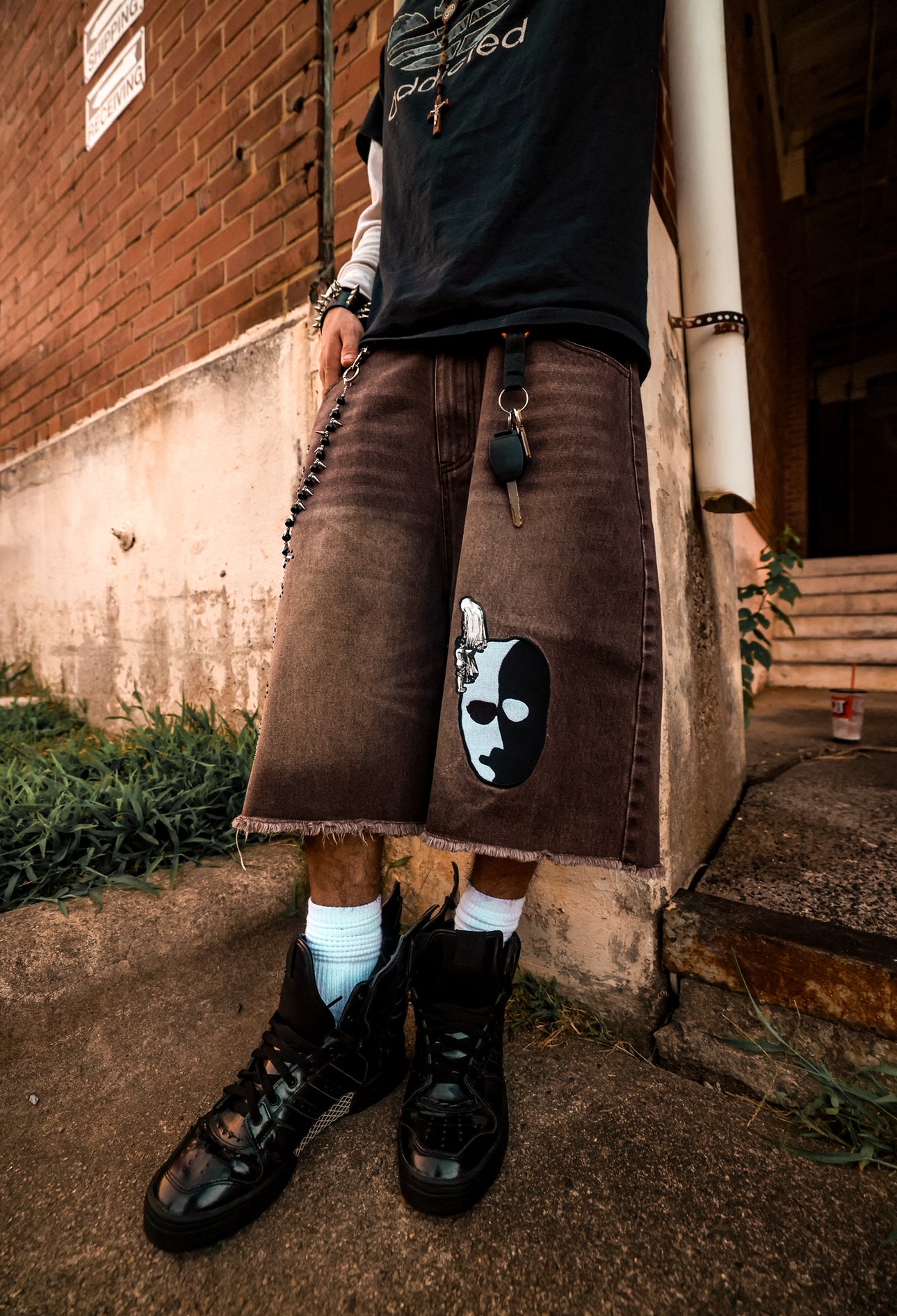 Double Face Jorts Brown