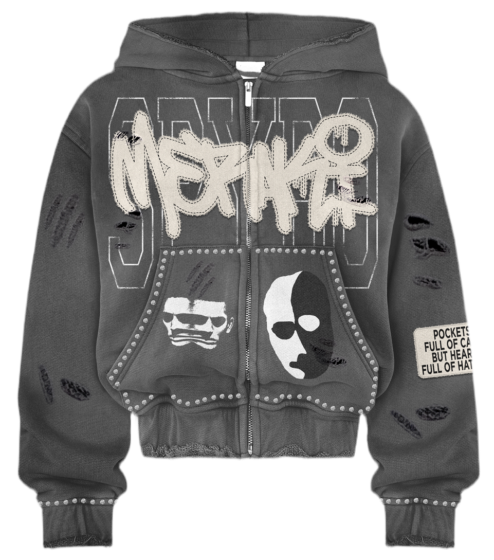 Double Face Hoodie Zip Up