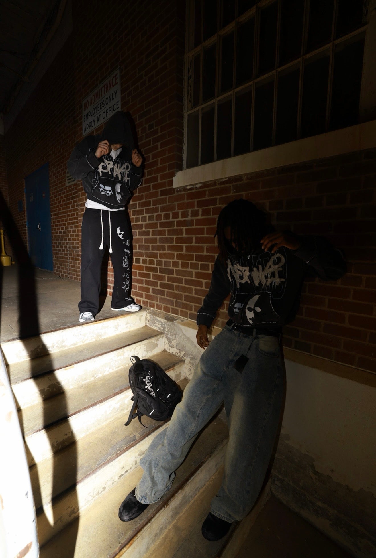 Grey Double Face Hoodie Zip Up