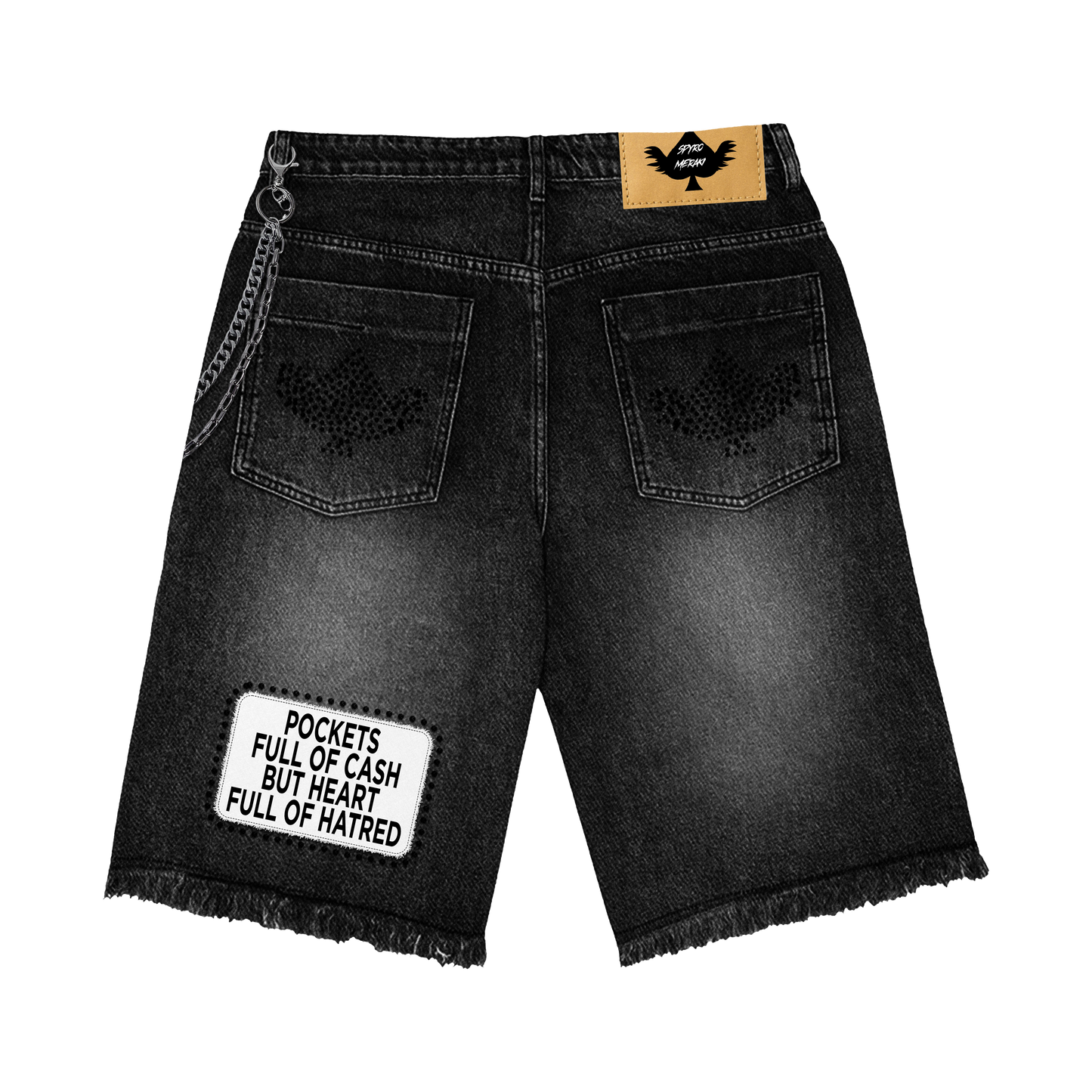Double Face Jorts Black