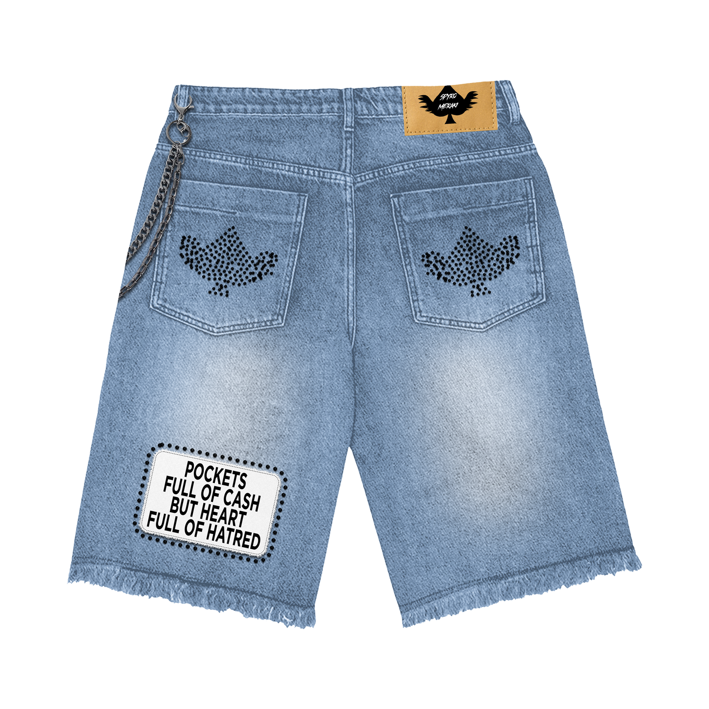 Double Face Jorts Blue