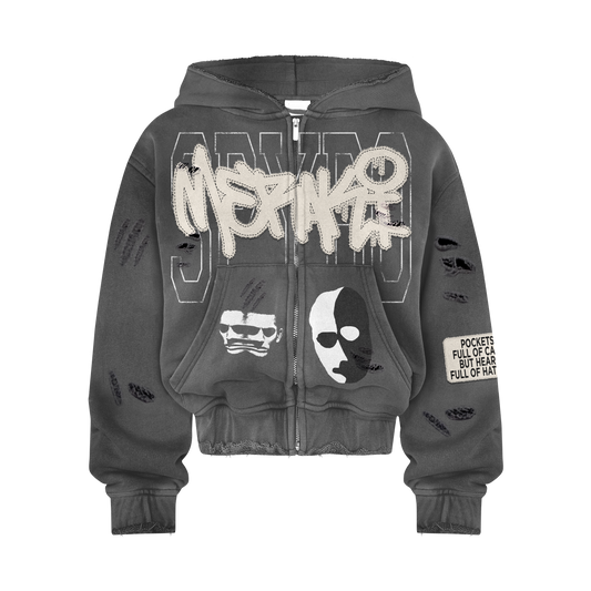 Grey Double Face V2 Zip Up