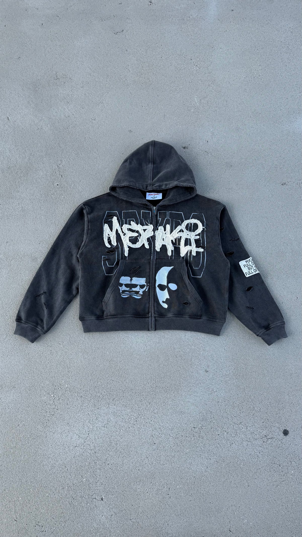 Grey Double Face V2 Zip Up