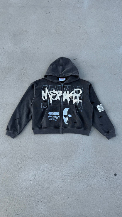 Grey Double Face V2 Zip Up