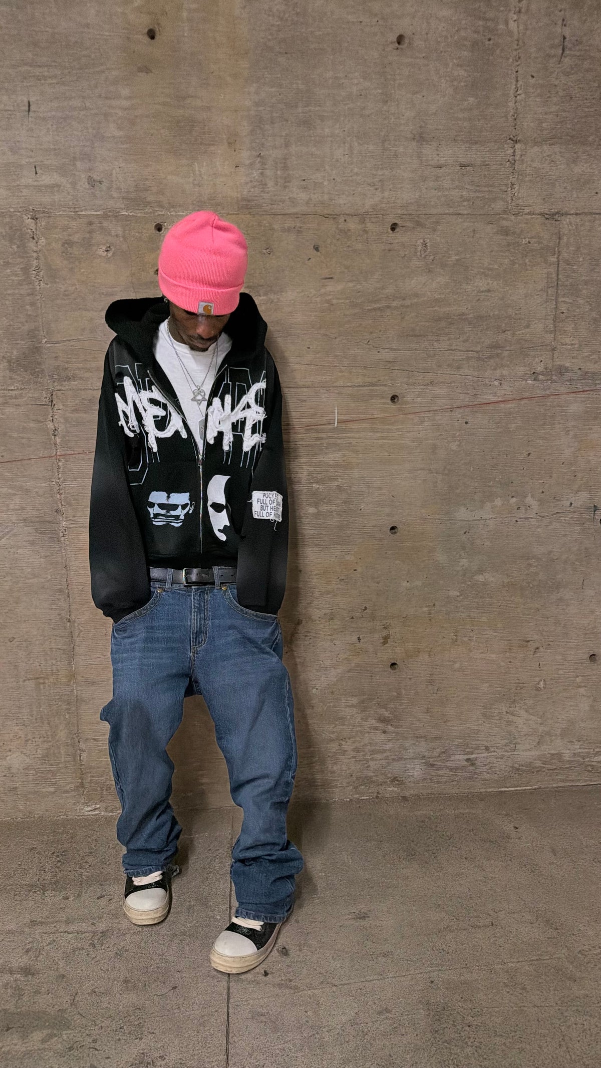 Black Double Face V2 Zip Up