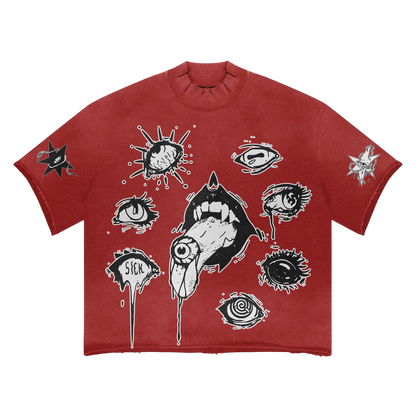 Eyes Seek Tee Red