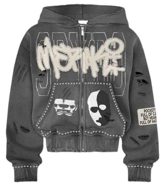 Double Face Hoodie Zip Up