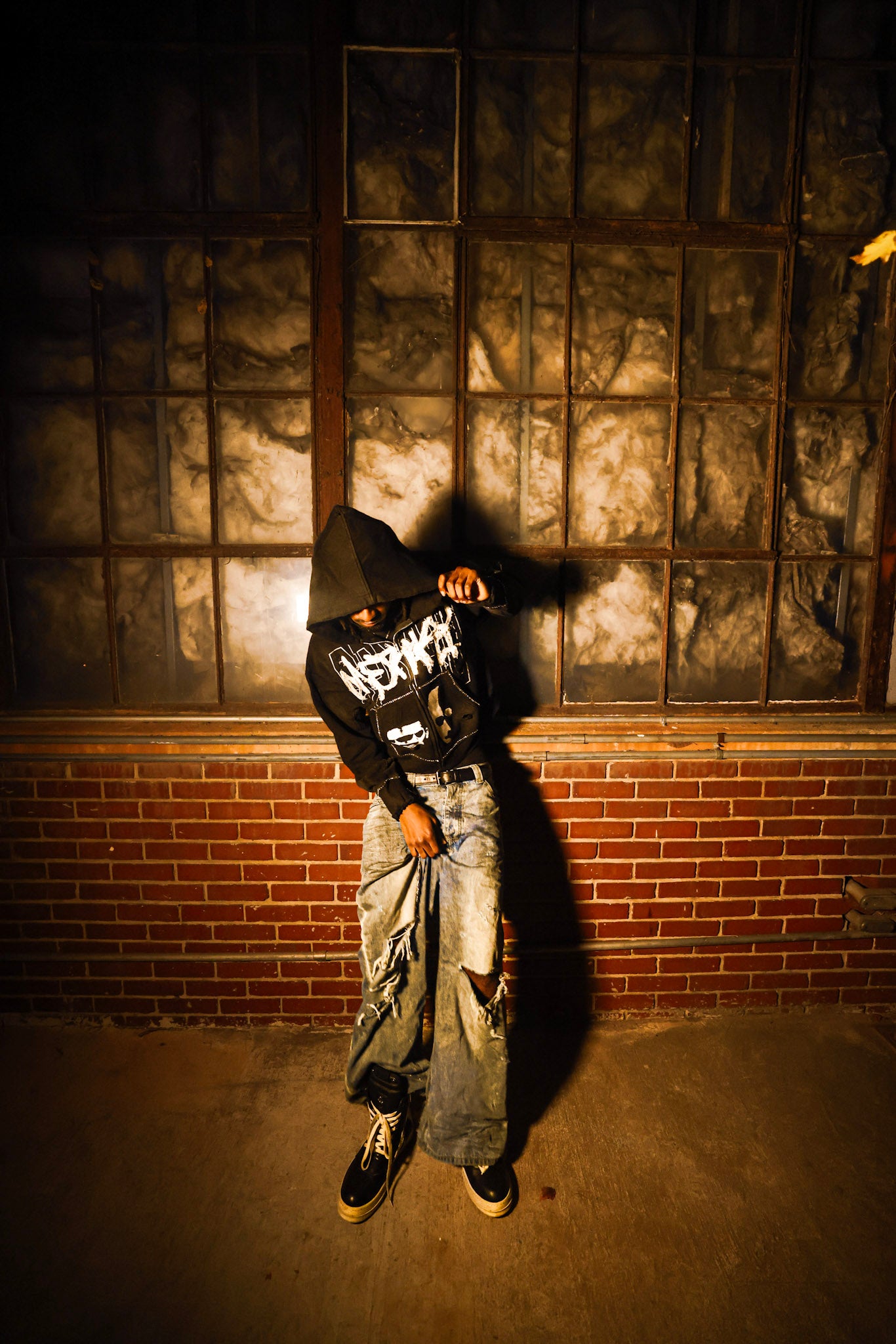 Black Double Face Hoodie Zip Up