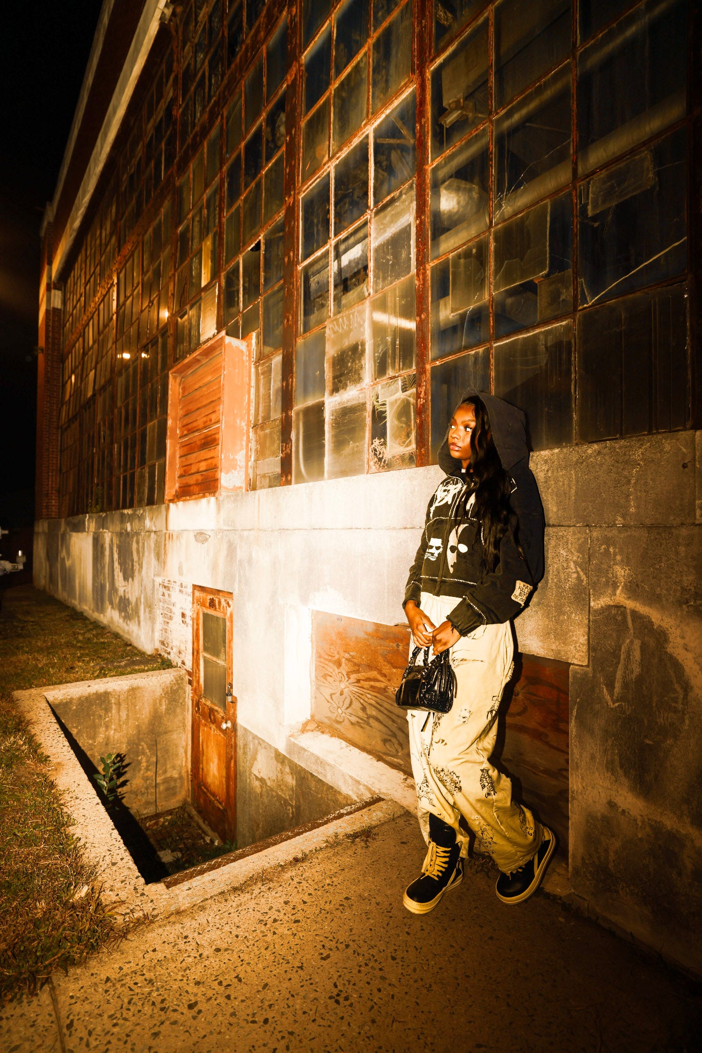 Grey Double Face Hoodie Zip Up