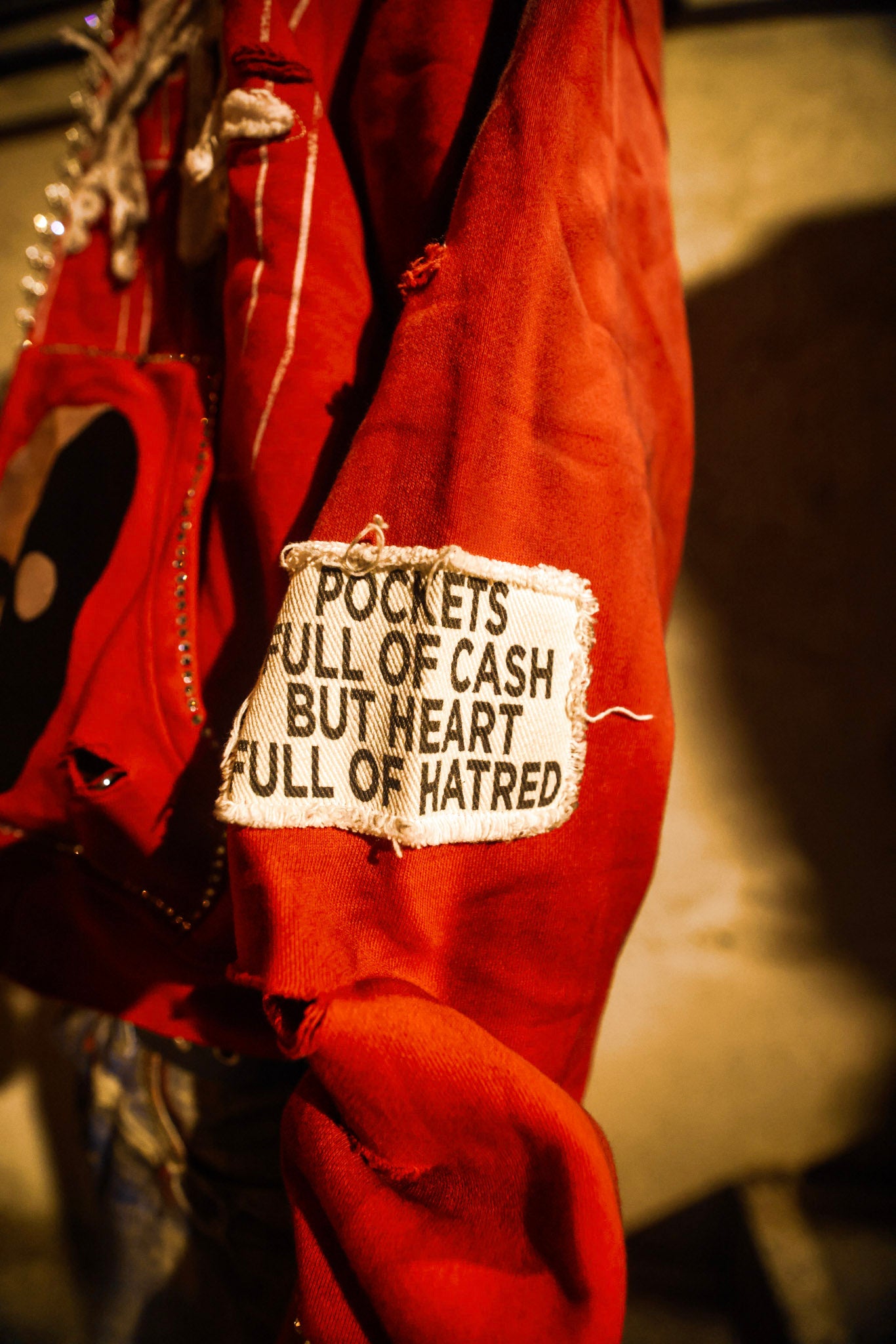 Red Double Face Hoodie Zip Up