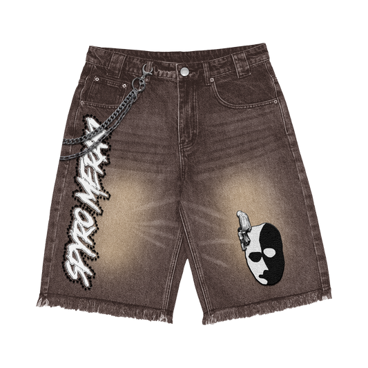 Double Face Jorts Brown