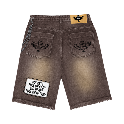 Double Face Jorts Brown